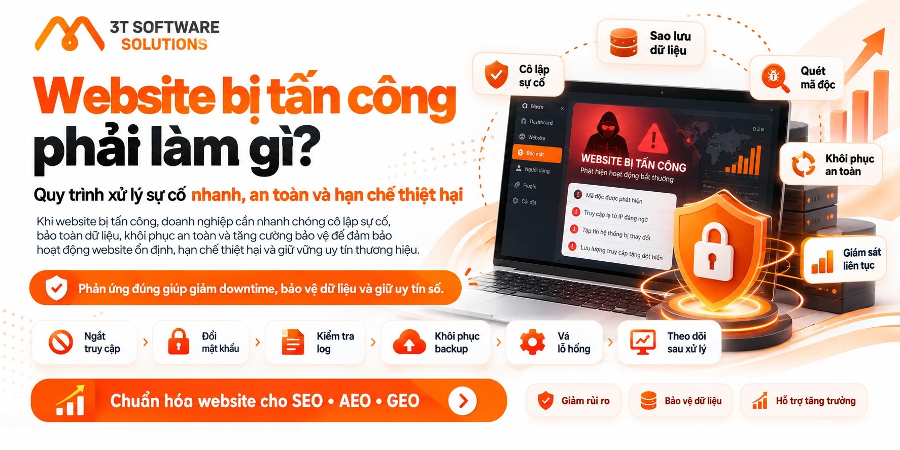 Website bị tấn công phải làm gì? Quy trình xử lý sự cố